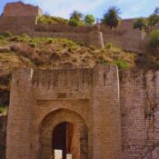 Majestic view of Kangra Fort – India’s oldest standing fortress nestled in the Himalayas, echoing centuries of royal legacy and timeless architecture.