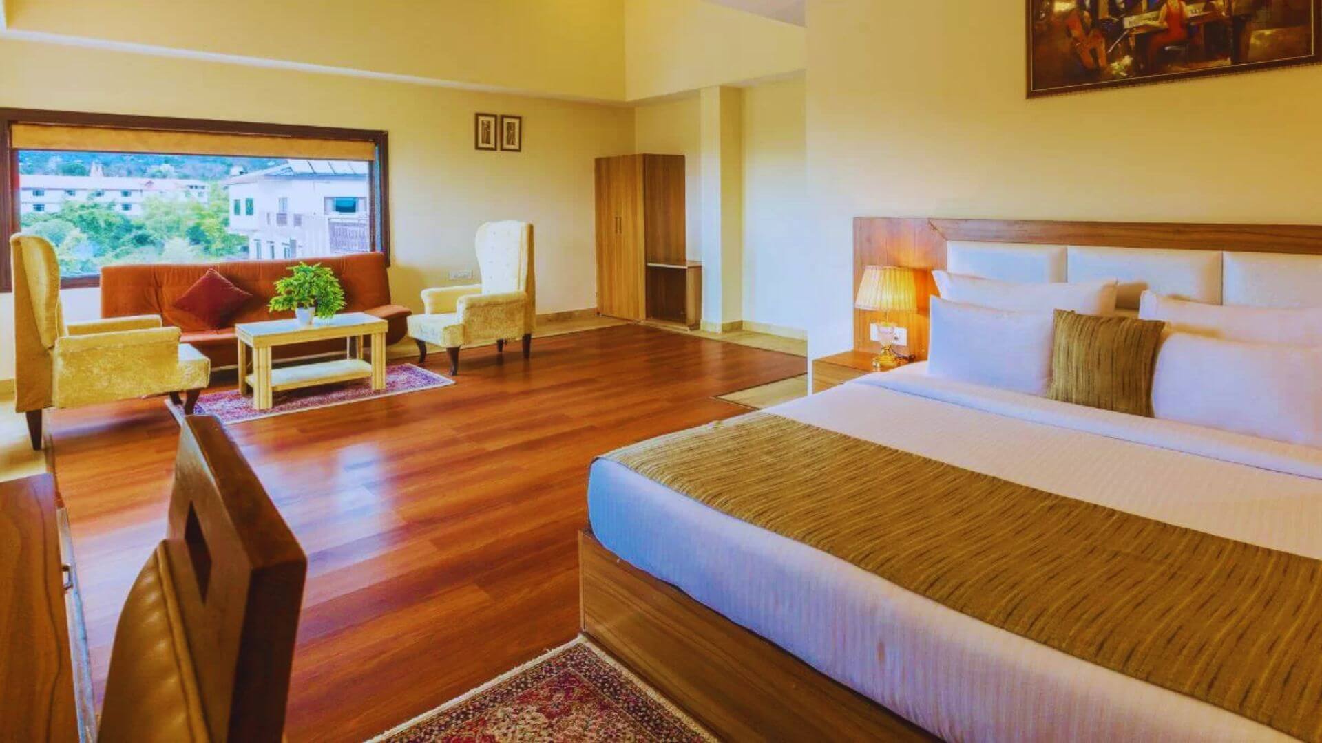Breathtaking view of Dharamshala nestled in the lap of the Dhauladhar mountains, where nature meets serenity.